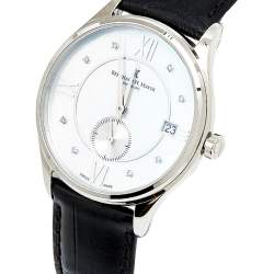 Bernhard H. Mayer Mother Of Pearl Stainless Steel Leather Diamond Muses Women's Wristwatch 36 mm