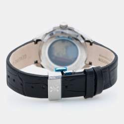 Pre Owned Bernhard H. Mayer White Stainless Steel Leather Force Quantum 41601.623.1 Women's Wristwatch 35 mm