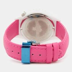 Bernhard H. Mayer White Ceramic Leather La Vida Ceramic B2416/CW Women's Wristwatch 38 mm