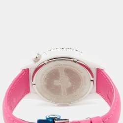 Bernhard H. Mayer White Ceramic Leather La Vida Ceramic B2416/CW Women's Wristwatch 38 mm