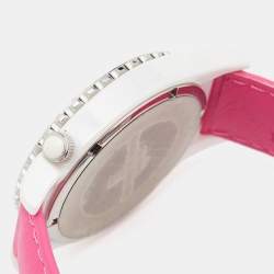 Bernhard H. Mayer White Ceramic Leather La Vida Ceramic B2416/CW Women's Wristwatch 38 mm