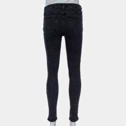 Pre Owned Black Orchid Black Denim Distressed Skinny Jude Jeans M
