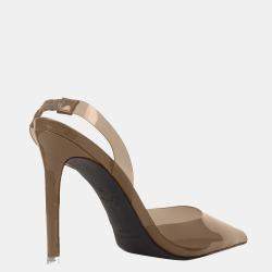Black Suede Studio x Caroline Stanbury Fendi Leather / PVC Raina Pumps Size 37