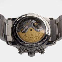 Blancpain Silver Stainless Steel Flyback F 185 Automatic Men's Wristwatch 38 mm
