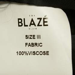 Pre Owned Blaze Orange Jacquard Gold Button Detail Blazer S