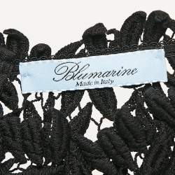 مملوكة مسبقًا Blumarine Black Lace Trim Jersey Playsuit M