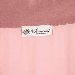 Pre Owned توب ملتف بولمارين حواف مغايرة مطرز ساتان وردي L