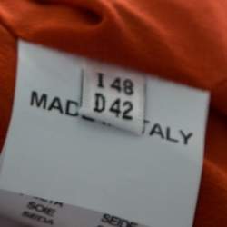 مملوكة مسبقًا Blumarine Brown Leopard Printed Silk Cutout Detail Embellished Contrast Lined Blouse L