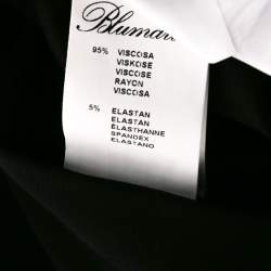 Blumarine Black Stretch Knit and Chiffon Butterfly Sleeve Dress M 
