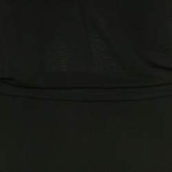 Blumarine Black Stretch Knit and Chiffon Butterfly Sleeve Dress M 