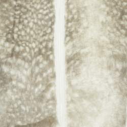 Pre Owned Bogner White Fur Trim Zip-Up Jacket S