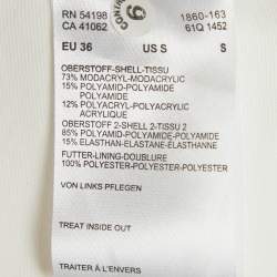 Pre Owned Bogner White Fur Trim Zip-Up Jacket S