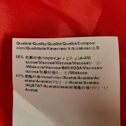 Pre Owned Boss By Hugo Boss Orange Crepe Draped Knee Length Skirt S