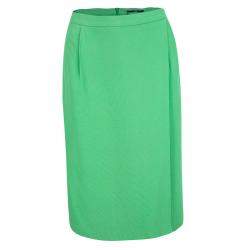 مملوكة مسبقًا Boss by Hugo Boss Green Overlap Detail Vakira Skirt M