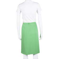 مملوكة مسبقًا Boss by Hugo Boss Green Overlap Detail Vakira Skirt M