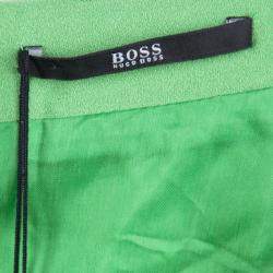 مملوكة مسبقًا Boss by Hugo Boss Green Overlap Detail Vakira Skirt M