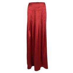Boss by Hugo Boss Red Silk Satin Varana Maxi Skirt M
