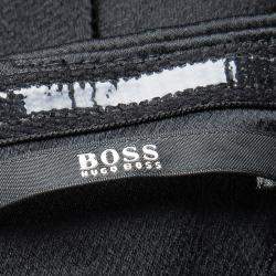 Pre Owned Boss By Hugo Boss Black Pearl Embellished Strapless Damarda Dress M