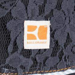 Pre Owned Boss Orange By Hugo Boss Grey Lace Insert Detail Orestina Blazer S