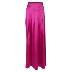 مملوكة مسبقًا Boss by Hugo Boss Pink Silk Satin Varana Maxi Skirt S