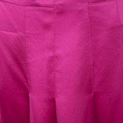 مملوكة مسبقًا Boss by Hugo Boss Pink Silk Satin Varana Maxi Skirt S