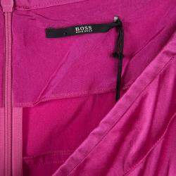 مملوكة مسبقًا Boss by Hugo Boss Pink Silk Satin Varana Maxi Skirt S
