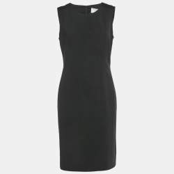 مملوكة مسبقًا Boss By Hugo Boss Black Wool Sheath Dress M
