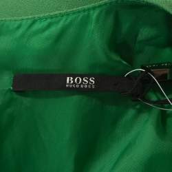 Pre Owned فستان بوس باي هوغو بوس داليزيا بلا أكمام رقبة حرف V أخضر S