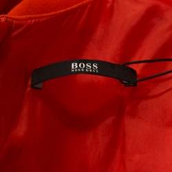 Pre Owned Boss By Hugo Boss Orange Sleeveless V-Neck Dallisia Dress S