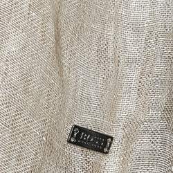 Pre Owned وشاح بوس باي هوغو بوس أبيض وبيج