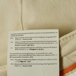 مملوكة مسبقًا بنطلون جينز بوس باي هوغو بوس بقصة ضيقة دنيم أبيض خصر 30 بوصة مقاس متوسط قصير حتى الكاحل جاكي