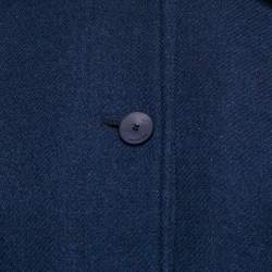 مملوكة مسبقًا Boss By Hugo Boss Royal Blue Wool Blend Belted Long Trenchcoat S