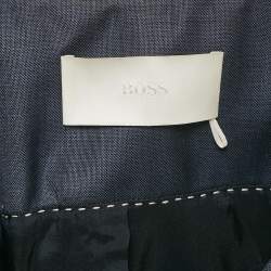 مملوكة مسبقًا Boss By Hugo Boss Blue Wool Pants Set M