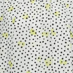 Boss By Hugo Boss White Polka Dots Silk Baboah Blouse M