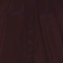 Boss By Hugo Boss Dark Burgundy Satin Long Sleeve Shirt L