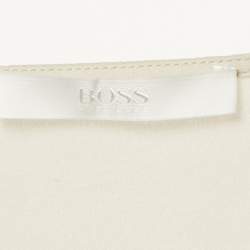 Boss By Hugo Boss Off-White Crepe Button Front Blouse L