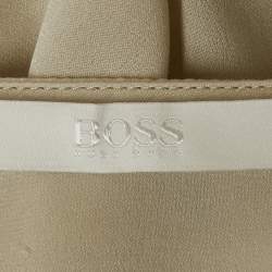 Boss By Hugo Boss Off-White Crepe Button Front Blouse L