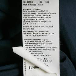 مملوكة مسبقًا فسـتان بوس باي هوغو بوس كريـب بحزام أزرق نيلي قصير صغير