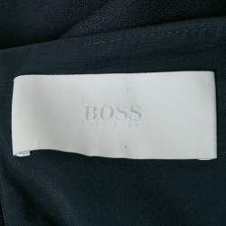 مملوكة مسبقًا فسـتان بوس باي هوغو بوس كريـب بحزام أزرق نيلي قصير صغير