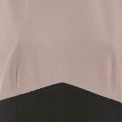 مملوكة مسبقًا فستان بوس باي هوغو بوس دالوتا بلا أكمام كريب أسود/أرجواني قصير كبير