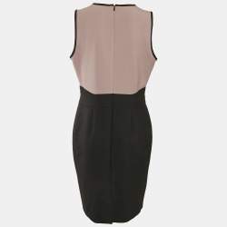 مملوكة مسبقًا فستان بوس باي هوغو بوس دالوتا بلا أكمام كريب أسود/أرجواني قصير كبير