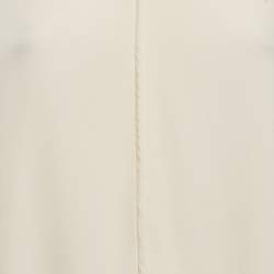 Pre Owned Boss By Hugo Boss Off-White Crepe V-Neck Top S