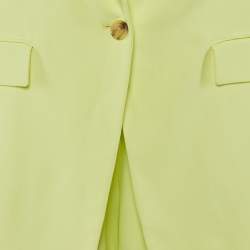 Pre Owned Boss by Hugo Boss Lime Yellow Crepe Jilllam/Tillla Suit Set L