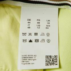 Pre Owned Boss by Hugo Boss Lime Yellow Crepe Jilllam/Tillla Suit Set L