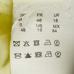 Pre Owned Boss by Hugo Boss Lime Yellow Crepe Jilllam/Tillla Suit Set L