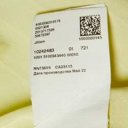 Pre Owned Boss by Hugo Boss Lime Yellow Crepe Jilllam/Tillla Suit Set L