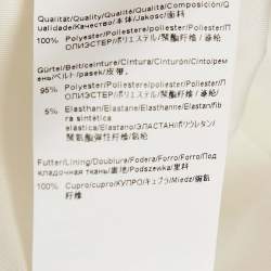 مملوكة مسبقًا فستان بطول الركبة بلا أكمام مطرز أبيض مع حزام هوجو بوس كريب كبير