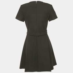 Pre Owned فسـتان بوس باي هوغو بوس كريـب بحزام  أزرق نيلي قصير صغير