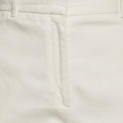 Pre Owned بنطلون بوس باي هوغو بوس قطن أبيض بأرجل واسعة M