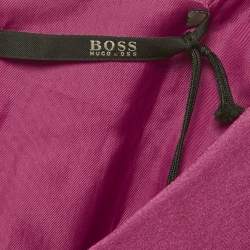 Pre Owned Boss By Hugo Boss Pink Satin Mini Dress S